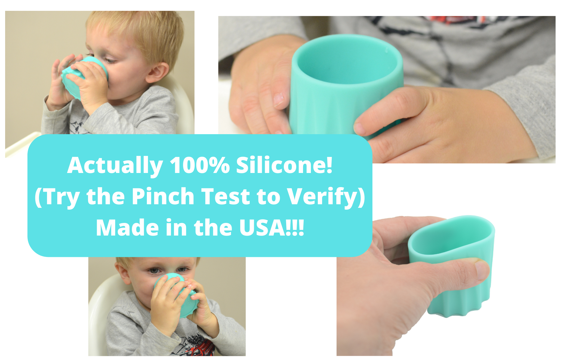 Eztotz My First Cup, 100% Silicone Baby/Toddler Cup Made in USA