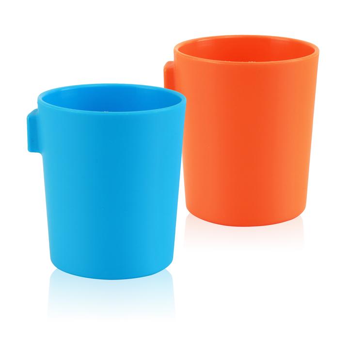 BLUE GINKGO Silicone Toddler Cups - Open Cup for Baby with Handles, Made  in Korea