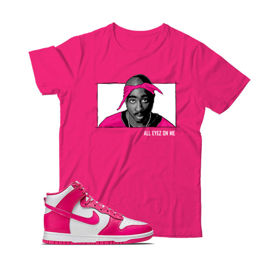 pink foam dunks shirt