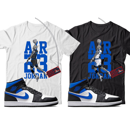 racer blue jordan 1 shirt