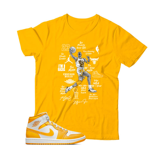 gold jordan 1 shirt