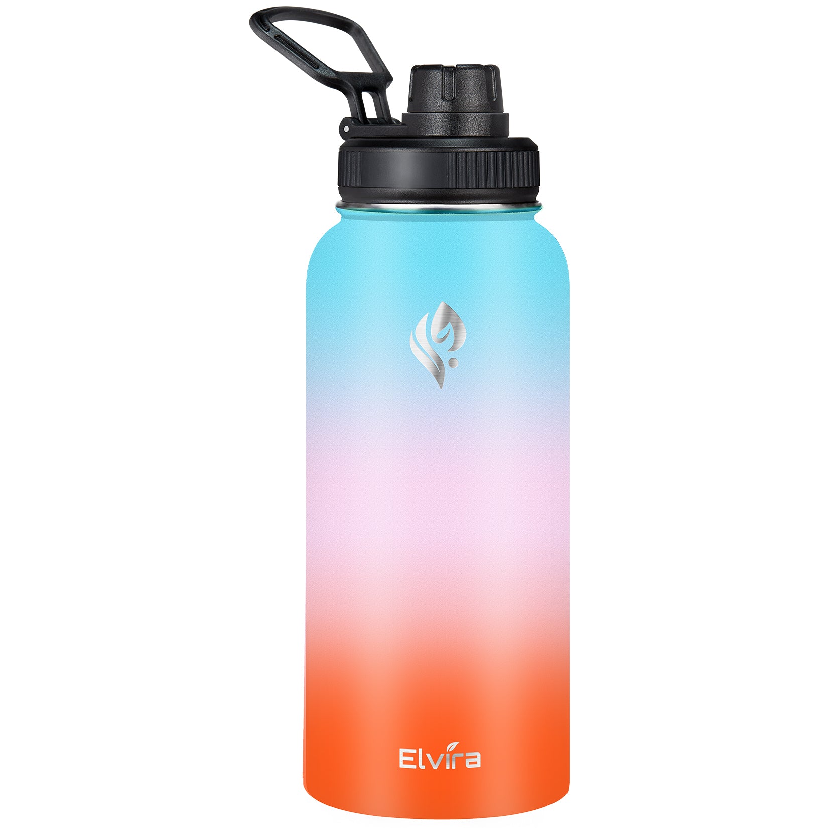 Elvira 32oz Vacuum Insulated Stainless Steel Water Bottle with Straw & Spout Lids