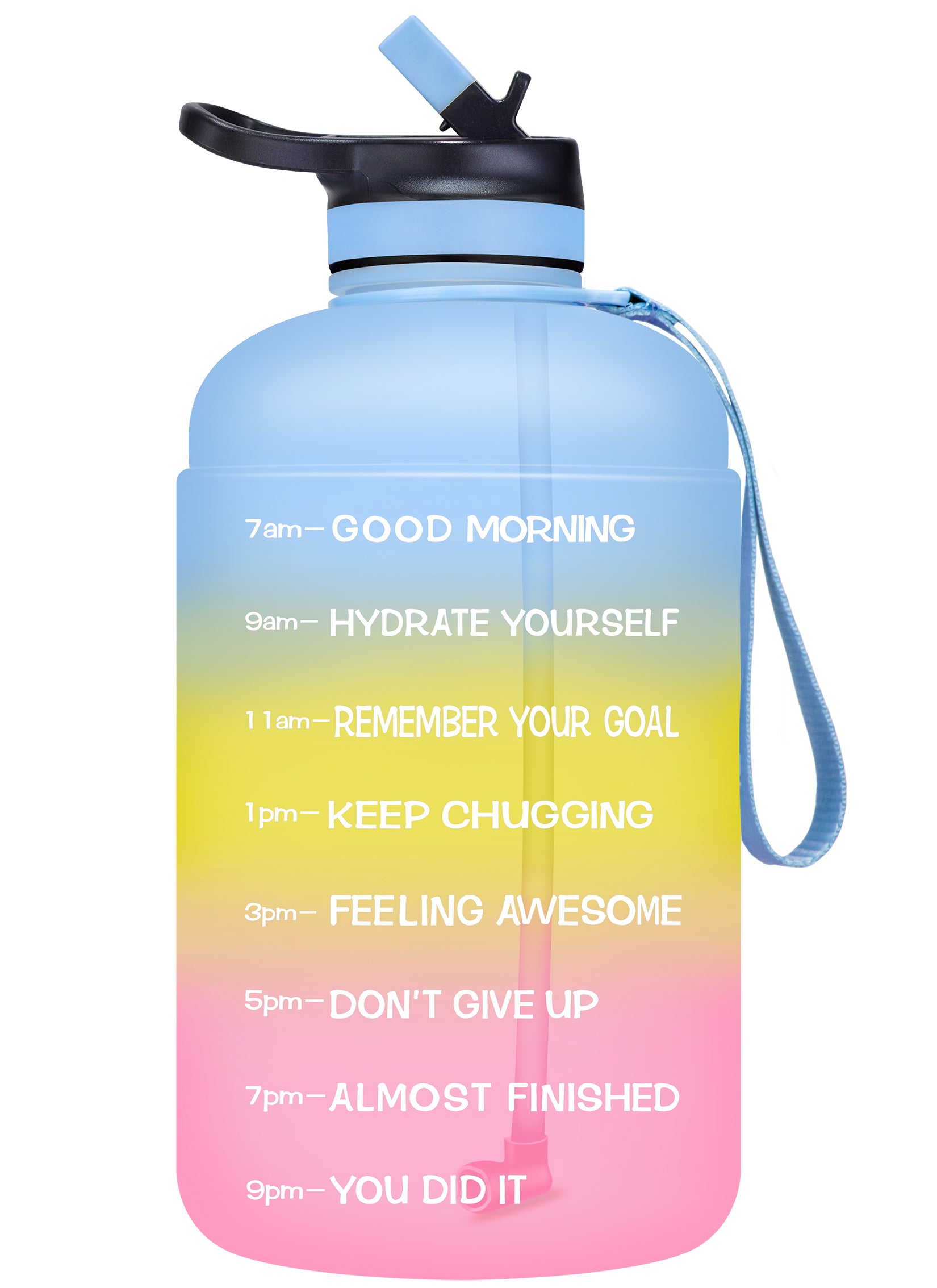 Venture Pal 64oz Motivational Quote Water Bottle with 2 Lids