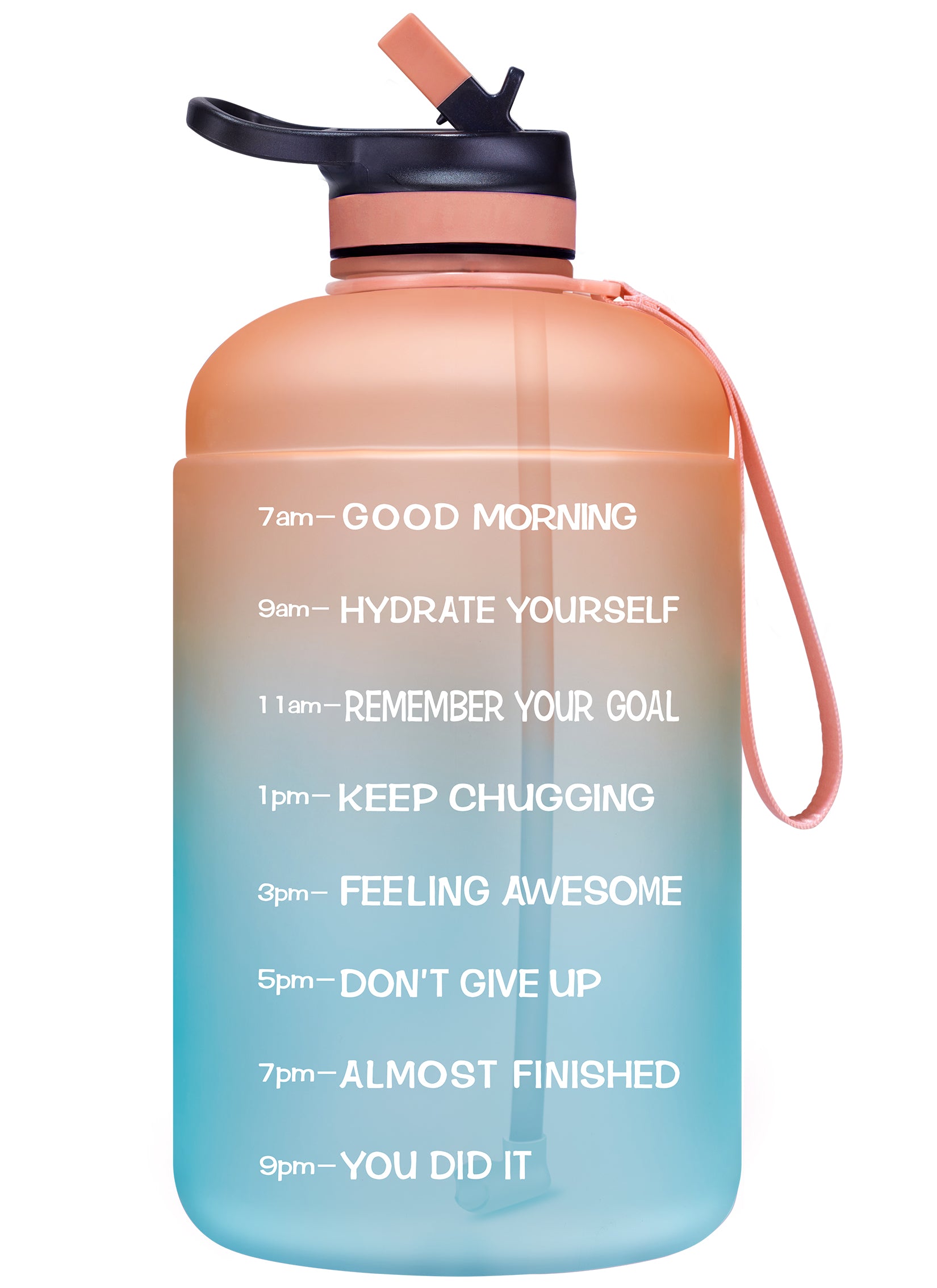 Venture Pal 64oz Motivational Quote Water Bottle with 2 Lids