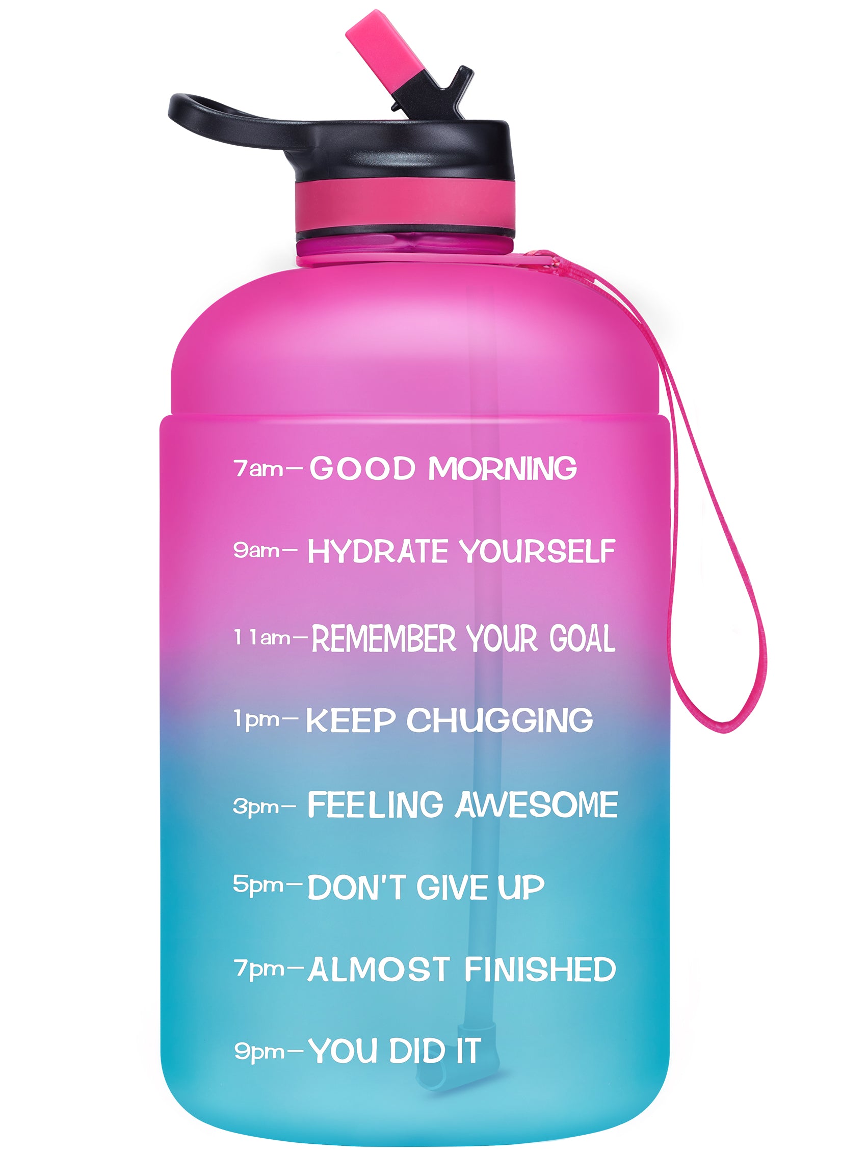 Venture Pal 64oz Motivational Quote Water Bottle with 2 Lids