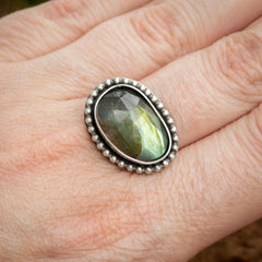 Labradorite Dragon Ring