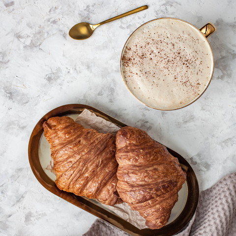 Croissant and Cappuccino - Coffee Purrfection