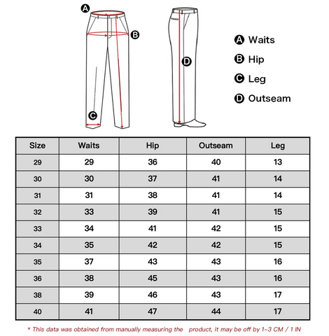 Mens wear size chart – sweetearing