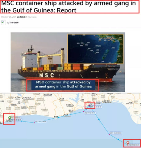 A CONTAINER SHIP WAS ATTACKED BY ARMED GROUPS
