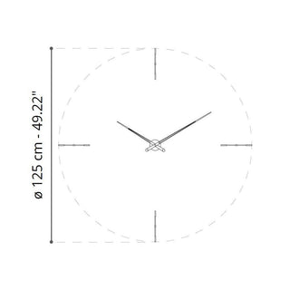 Nomon Merlín T 4T wall clock graphite diam. 125 cm. Buy on Shopdecor NOMON collections