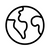 Globe icon to symbolise planet-first sustainability