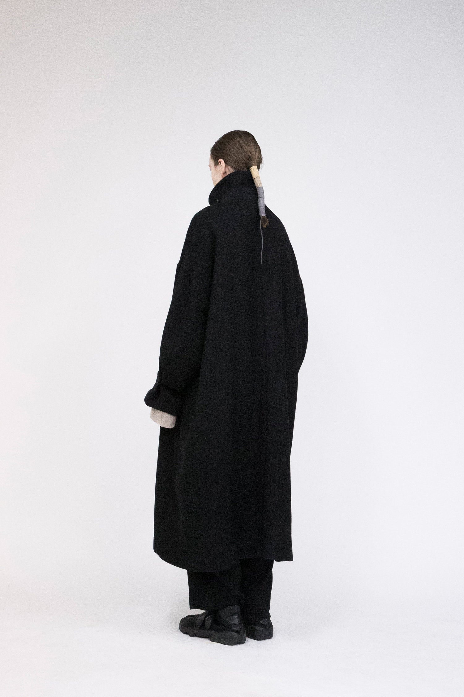 VOAAOV SOFT WOOL TWILL LONG COAT