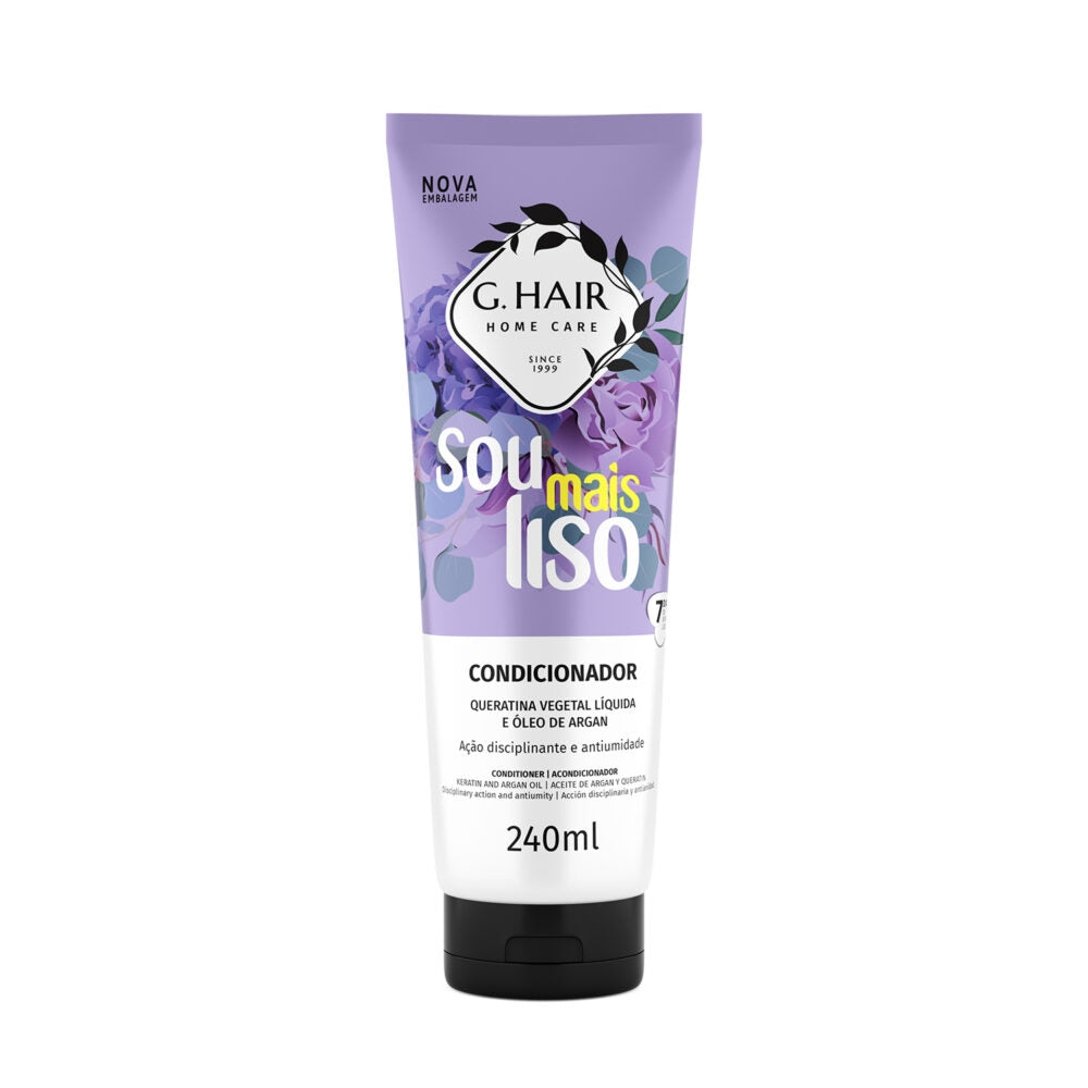 G.HAIR Sou Mais Liso Hair Smoothing Conditioner (240ml/8.1oz) - GHair Professional product image