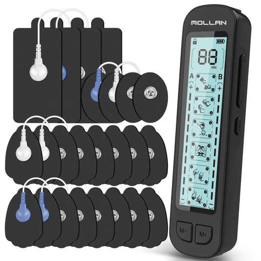 Dual Channel TENS Unit Muscle Stimulator with Infrared Therapy and Washable  Electrode Pads for Muscle Pain Relief