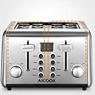 aicook, aicok, toaster, 4 slice toaster, independent unit