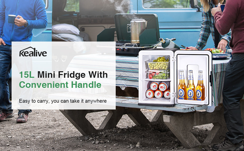 15L Mini Fridge With Convenient Handle