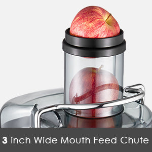 3 inch wide mouth feed chute juicer