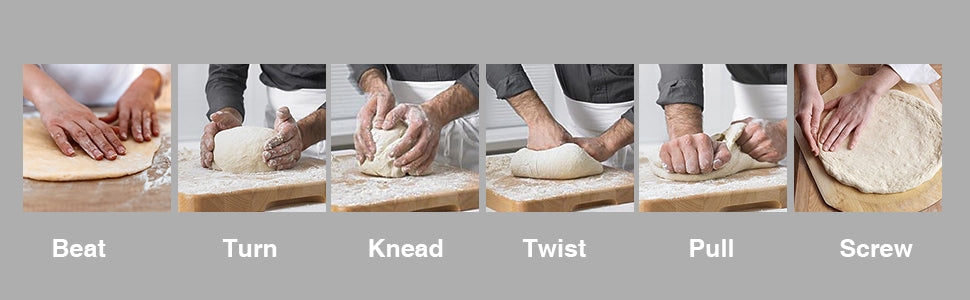 Beat, Turn. Knead, Twist, Pull, Screw