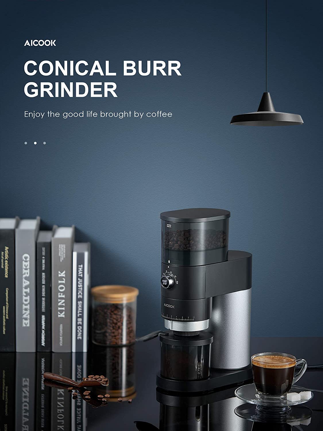 Conical Burr Coffee Grinder - Matte Black