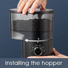 aicok, aicook coffee grinder, low noise, portafilter bracket, stainless steel grinder, perfect service