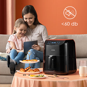 aicok, aicook, air fryer, one touch led display, non-stick coatinf, quiet environment