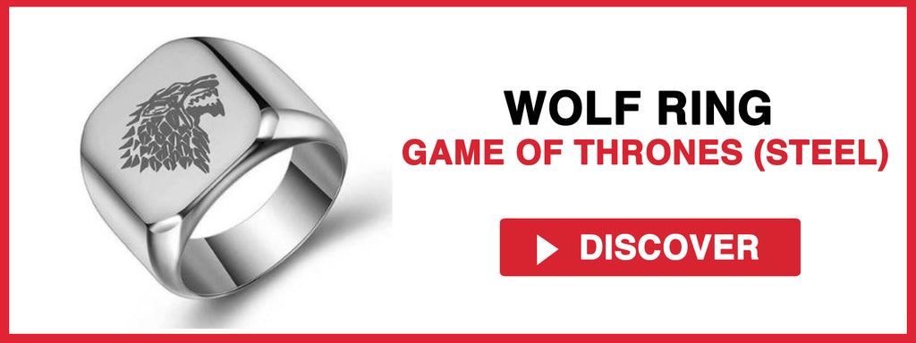 WOLF RING GAME OF THRONES (STEEL)