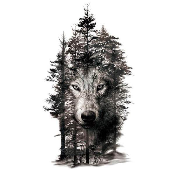 small wolf tattoo back  Clip Art Library
