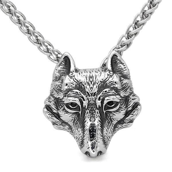 armani wolf necklace