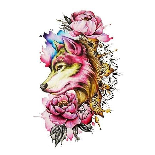 Wolf and Flowers tattoo by Klebyz Soares  Photo 19101