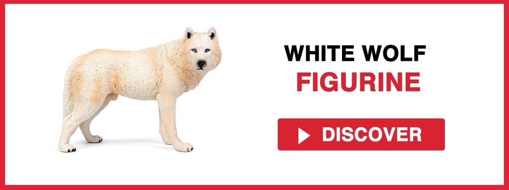 WHITE WOLF FIGURINE