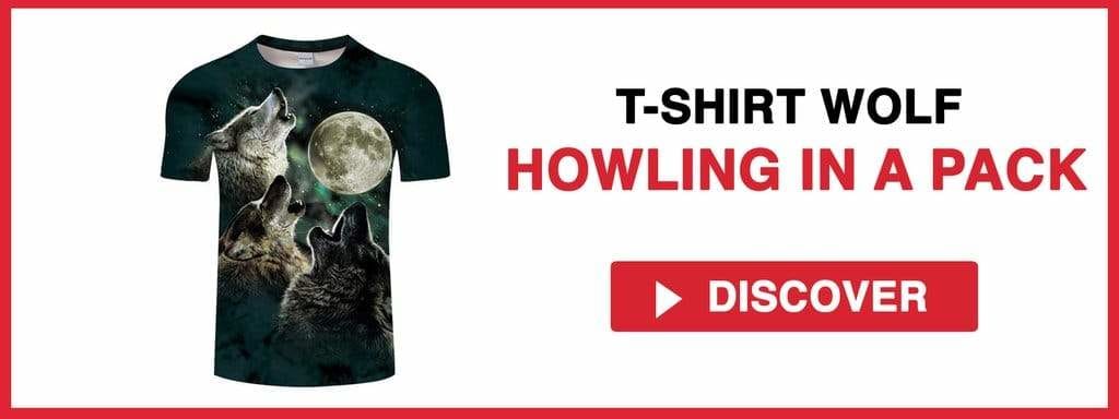 TSHIRT WOLF HOWLING IN A PACK