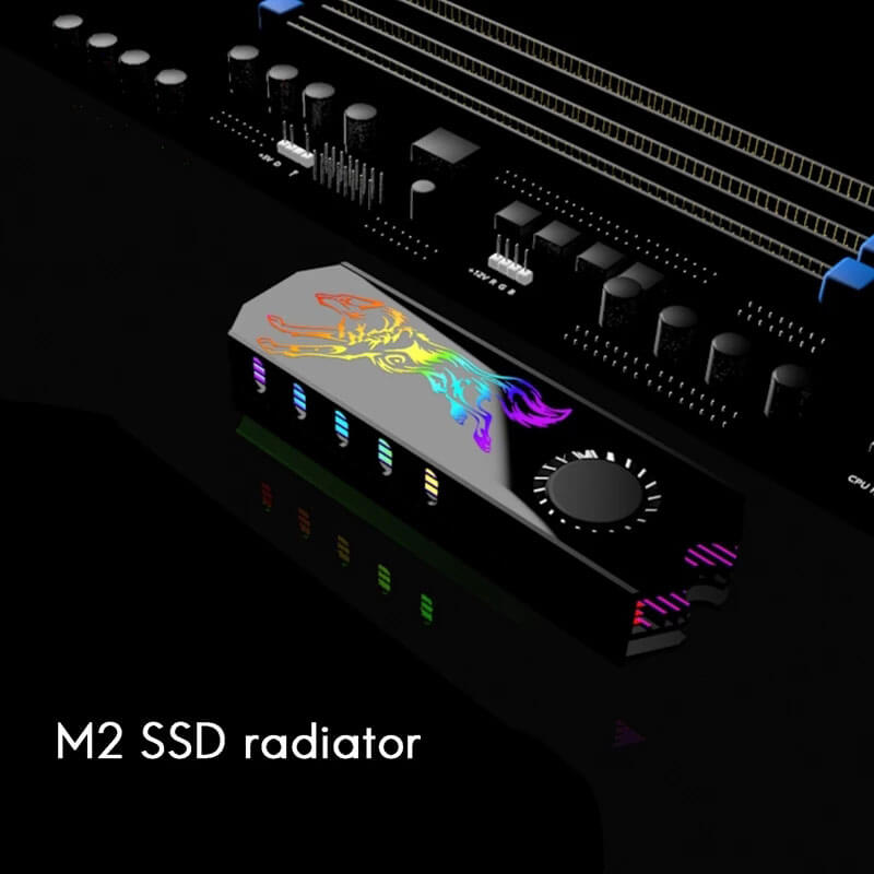 M 2 SSD Heatsink Cooler 5V ARGB M.2 2280 NVMe SSD Cooling Fan - Paksell.pk