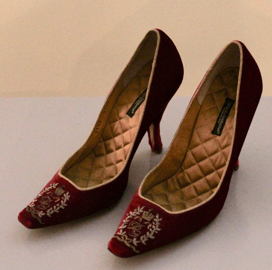 dolce and gabbana velvet shoes