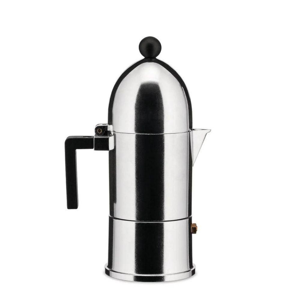 ALESSI ARS09 Espresso MOKA Coffee Maker Richard Sapper, S. Steel, 3 cups,  NEW