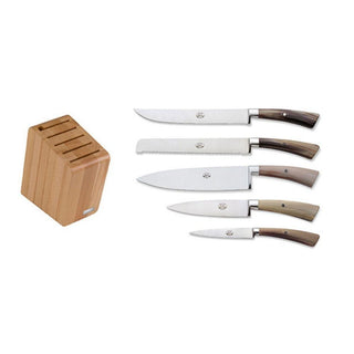 Il Trinciante Small Set of Knives with Cornotech Handle Coltellerie Berti