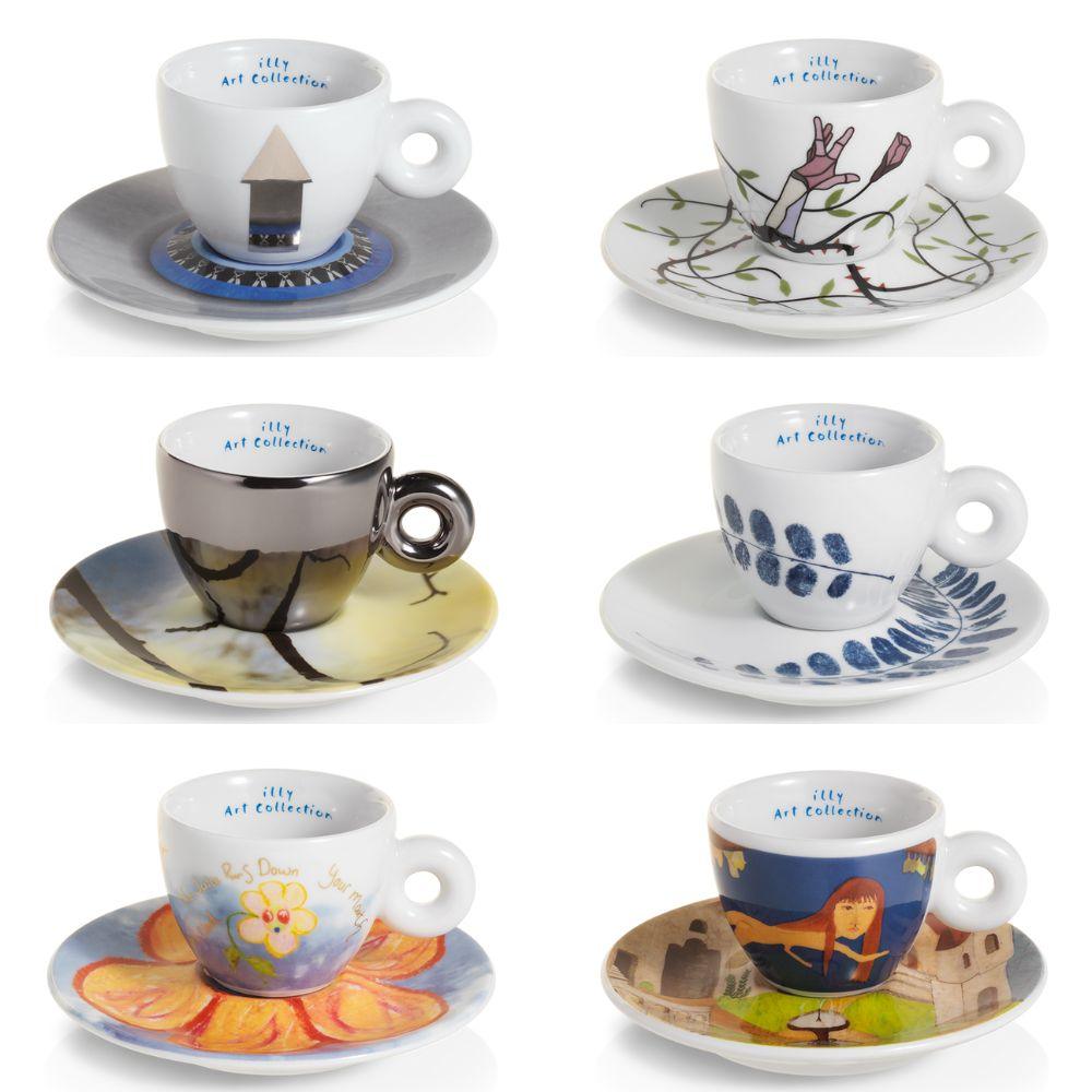 Illy Art Collection Biennale 2022 set 6 espresso coffee cups –