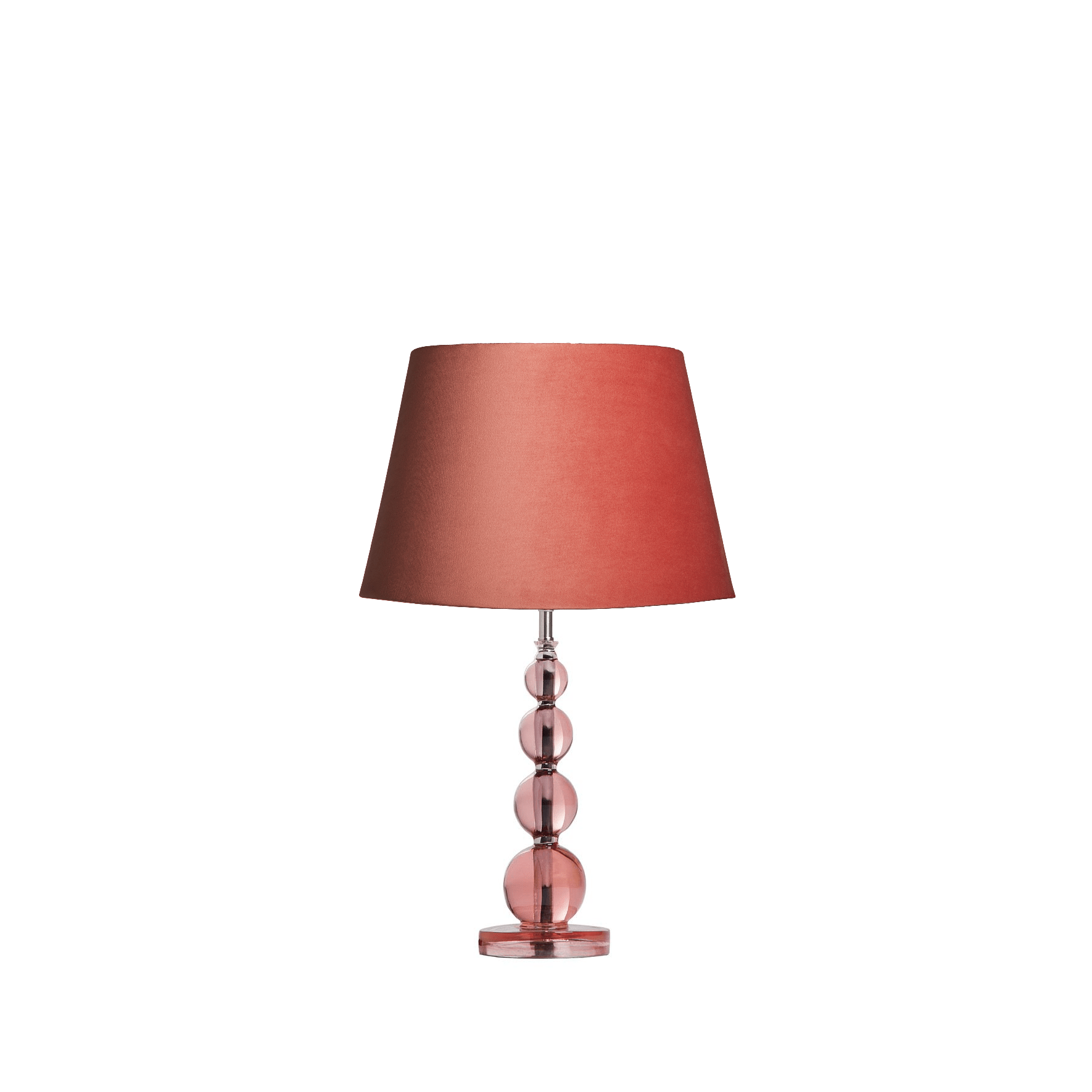 Aurora table lamp with pink velvet shade