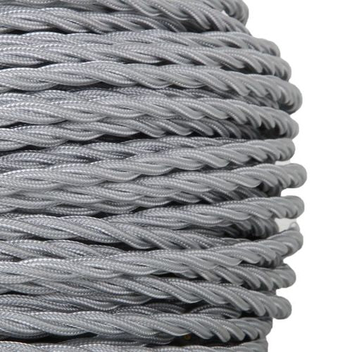 three core silk braided flex in grey