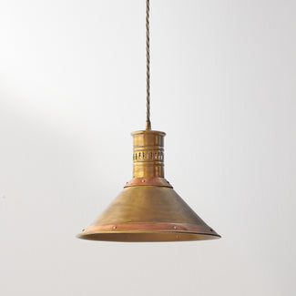 Tenby Exterior IP44 Wall Light in Antiqued Brass