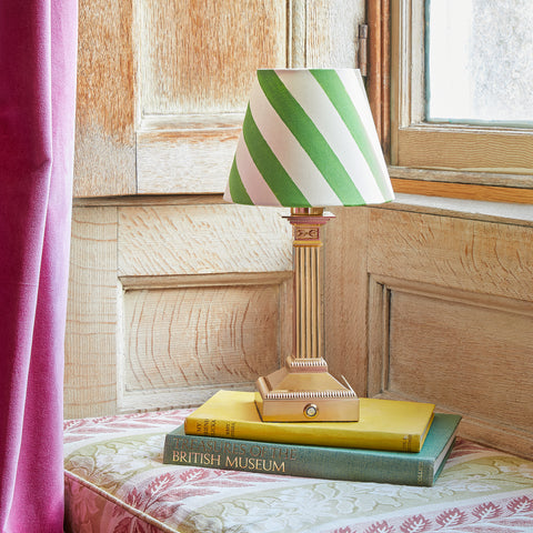 Cordless Table Lamp - Fluted Shade