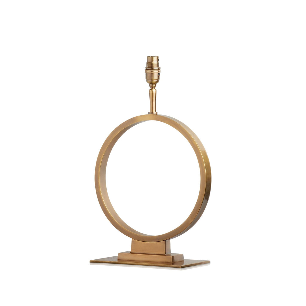 Smaller Oriel table lamp in antique brass