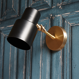 Contemporary Pick Black and Brass Light Fitting