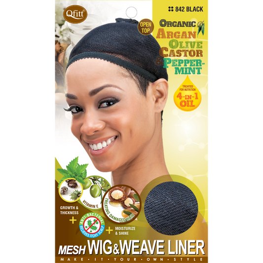 Donna Collection Wig Cap Liner, Cool Mesh, Black