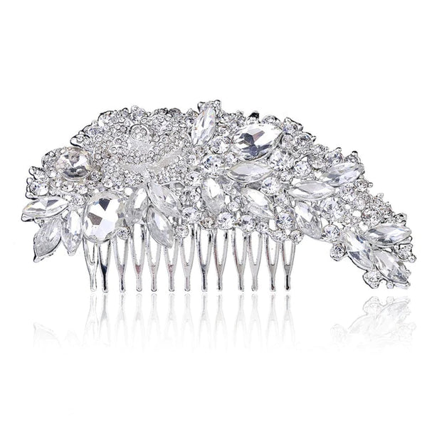 crystal hairpiece comb for weddings 