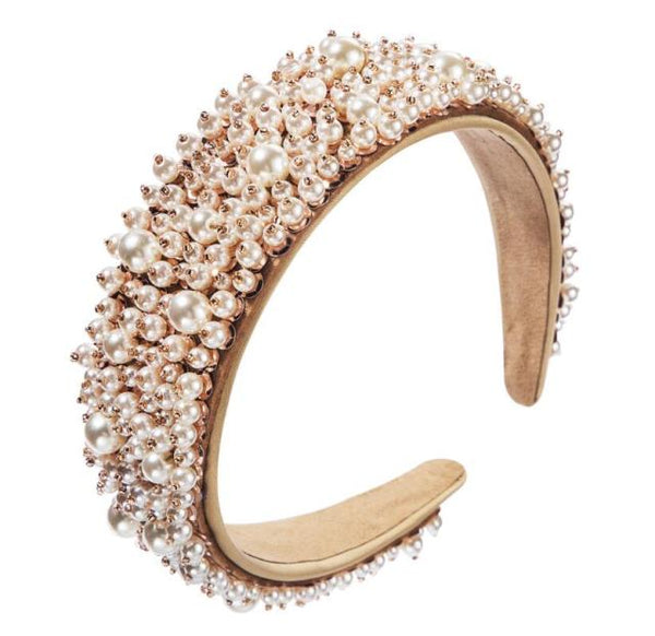 wedding pearl bridal headband 