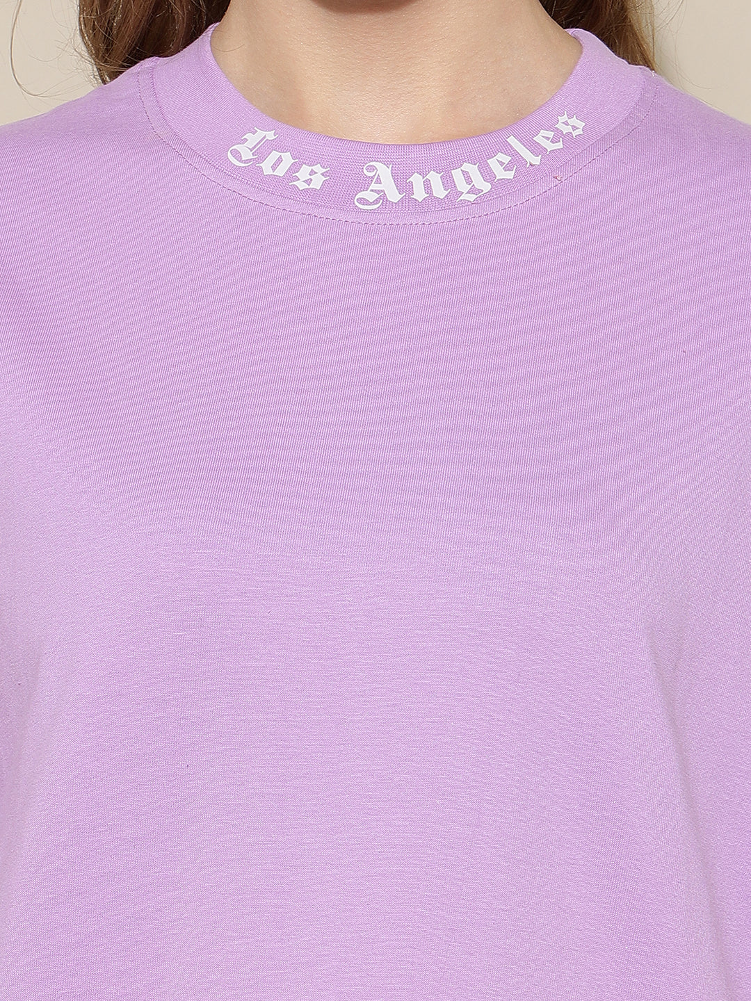 Angeles Oversized Los Drop-shoulder Lavender Tee