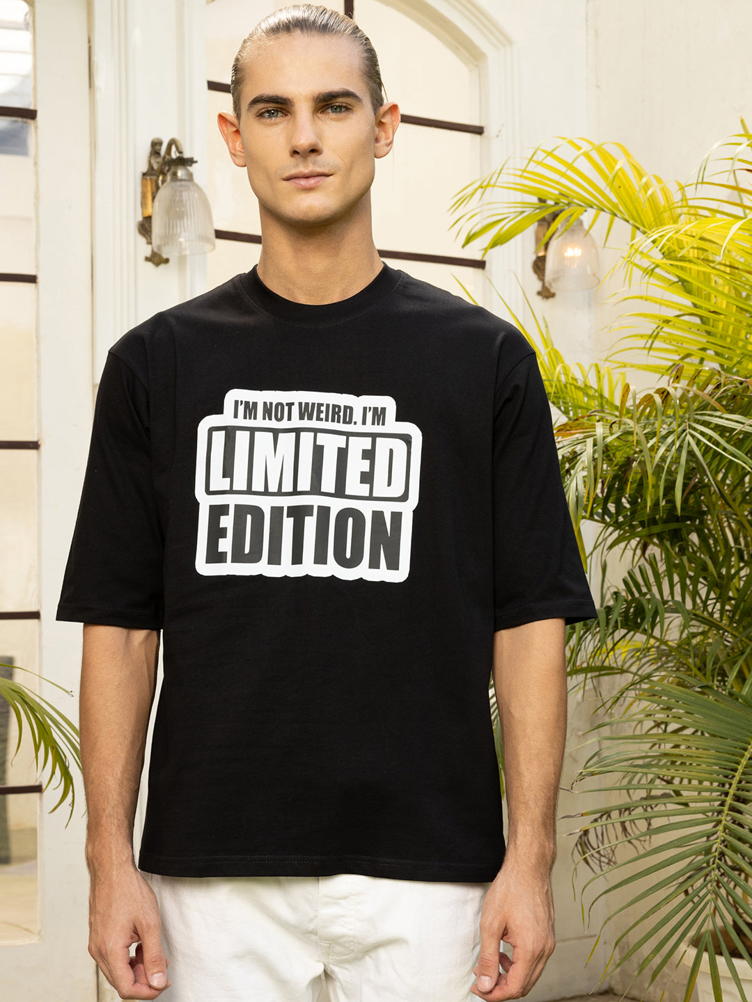 Hiphop Black Oversized Drop shoulder Tee by Gavin Paris