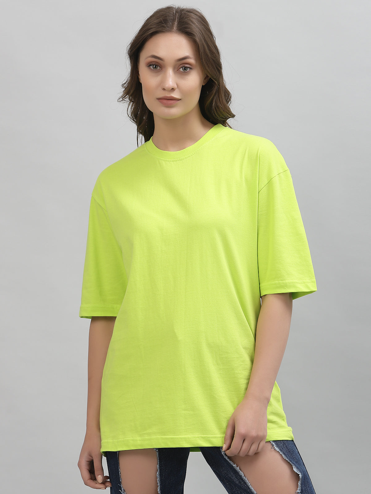 Womens - Varsity Burnout T-Shirt in Neo Mint Green