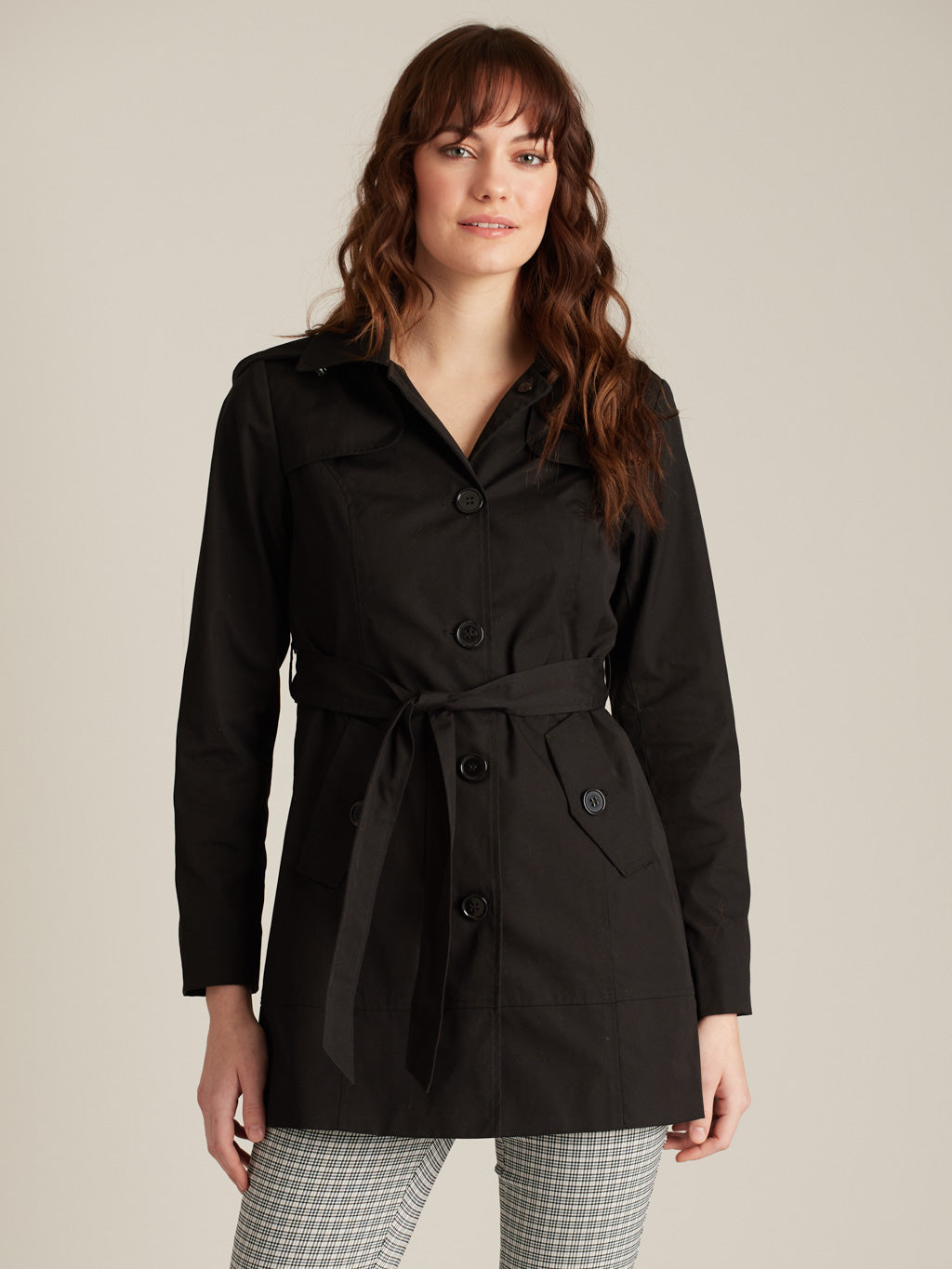 Semi-fitted long coat