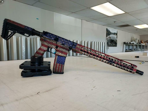 AR 15 Patriotic American Flag Gun Skin Vinyl Wrap